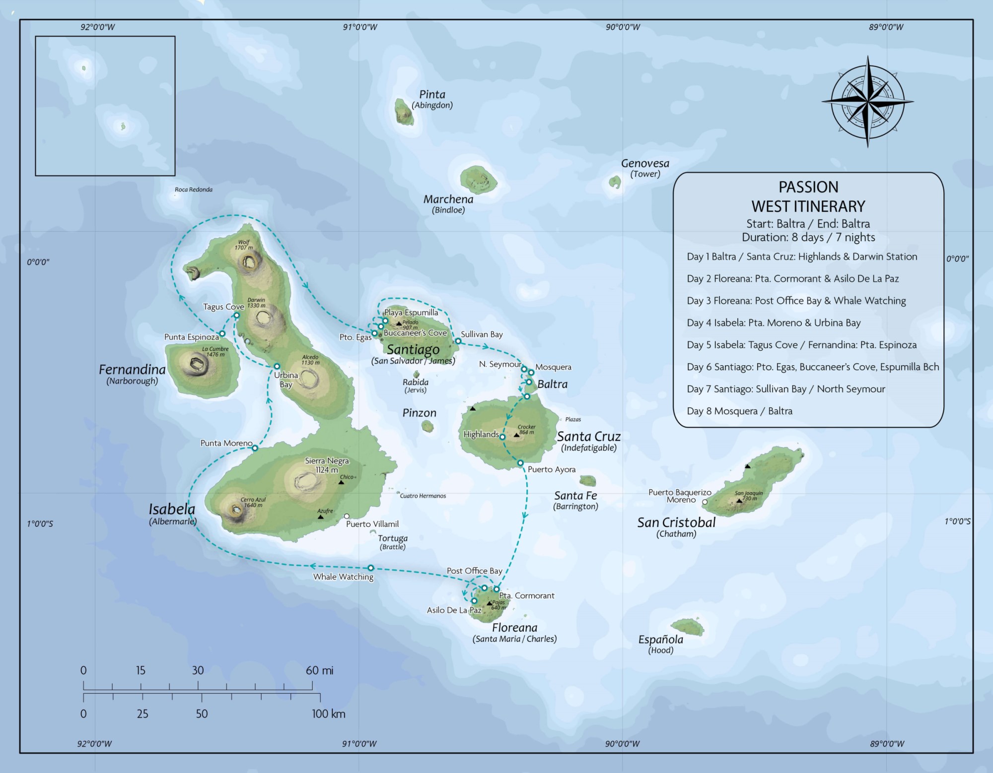 Passion West 8 Day Itinerary